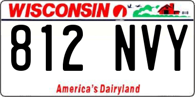 WI license plate 812NVY