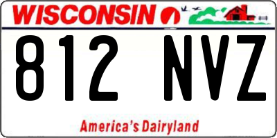 WI license plate 812NVZ