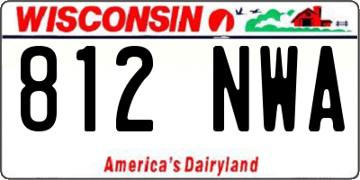 WI license plate 812NWA