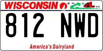 WI license plate 812NWD