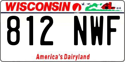 WI license plate 812NWF