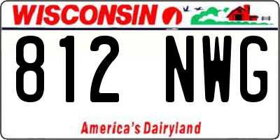 WI license plate 812NWG