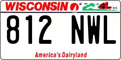 WI license plate 812NWL