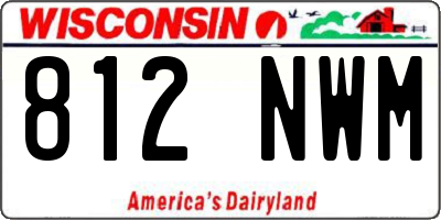 WI license plate 812NWM
