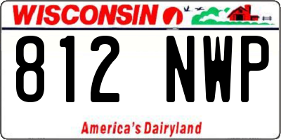 WI license plate 812NWP