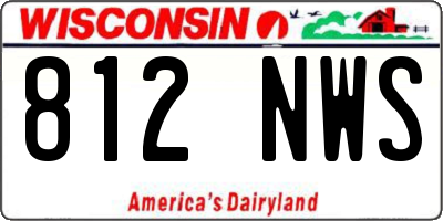 WI license plate 812NWS