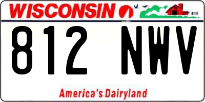 WI license plate 812NWV