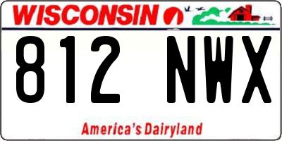 WI license plate 812NWX