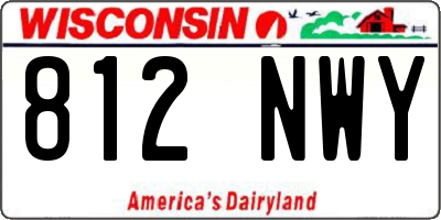 WI license plate 812NWY