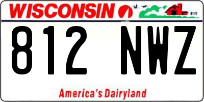 WI license plate 812NWZ