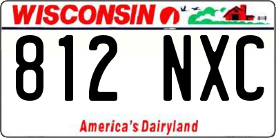 WI license plate 812NXC