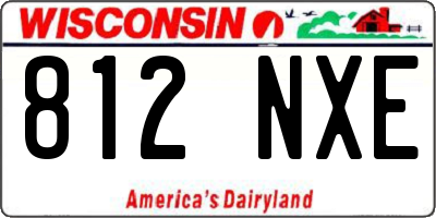 WI license plate 812NXE