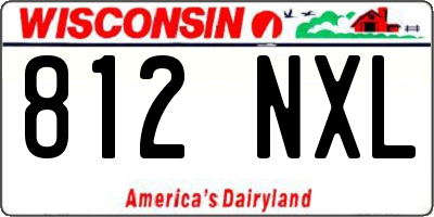 WI license plate 812NXL