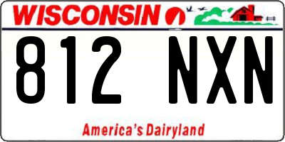 WI license plate 812NXN