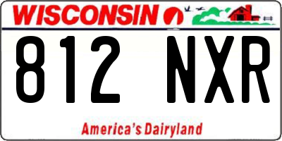 WI license plate 812NXR