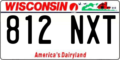 WI license plate 812NXT