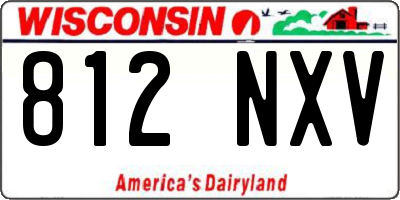 WI license plate 812NXV