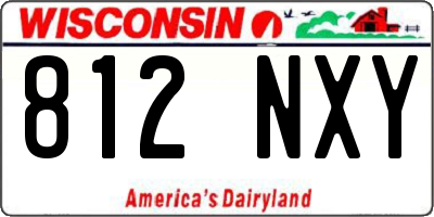 WI license plate 812NXY