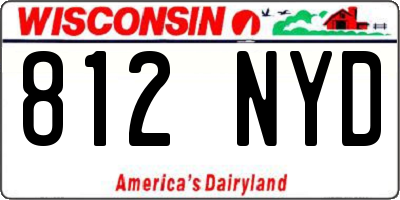 WI license plate 812NYD