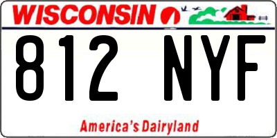 WI license plate 812NYF