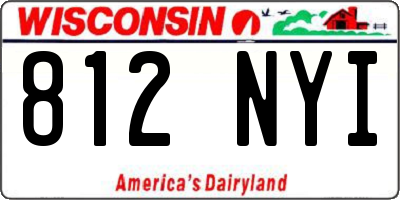 WI license plate 812NYI