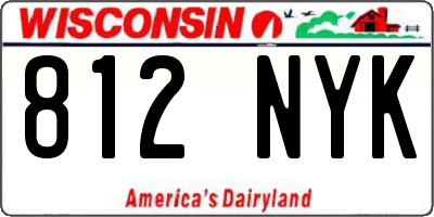 WI license plate 812NYK