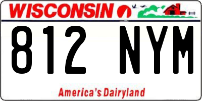 WI license plate 812NYM