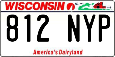 WI license plate 812NYP