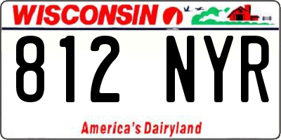 WI license plate 812NYR