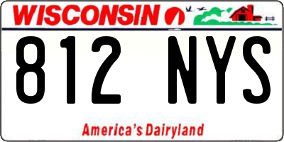 WI license plate 812NYS