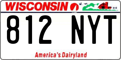 WI license plate 812NYT