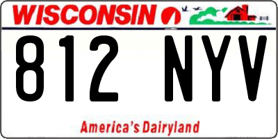 WI license plate 812NYV
