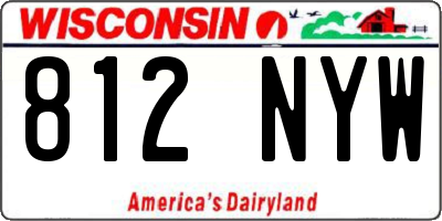 WI license plate 812NYW
