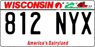 WI license plate 812NYX