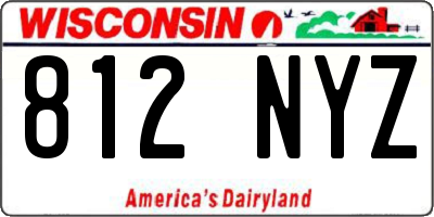 WI license plate 812NYZ
