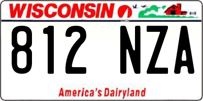 WI license plate 812NZA