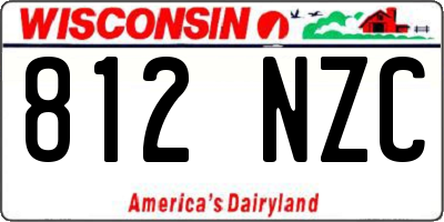 WI license plate 812NZC