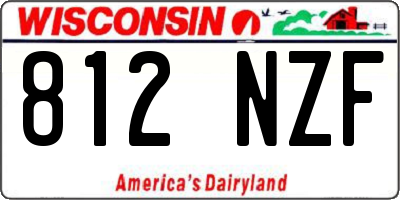 WI license plate 812NZF