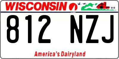 WI license plate 812NZJ