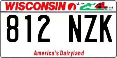 WI license plate 812NZK