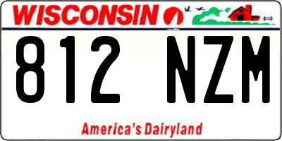 WI license plate 812NZM
