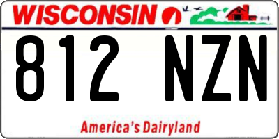 WI license plate 812NZN