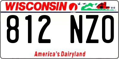 WI license plate 812NZO