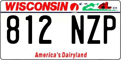 WI license plate 812NZP