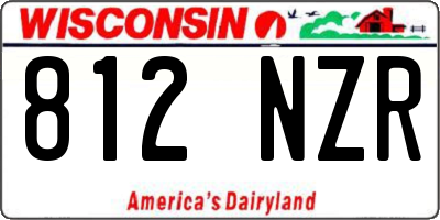 WI license plate 812NZR
