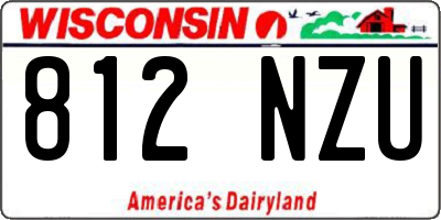 WI license plate 812NZU