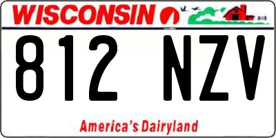 WI license plate 812NZV