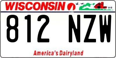 WI license plate 812NZW
