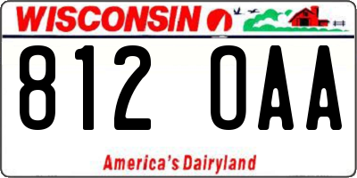 WI license plate 812OAA
