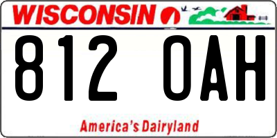 WI license plate 812OAH